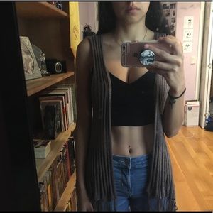 Boho fringe cardigan/vest
